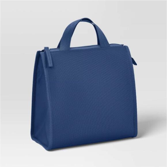 Deal Worthy Insulated Blue. Lunch Bag 8 1/4" x H 8"W X 4 "D s23 - Picture 1 of 4